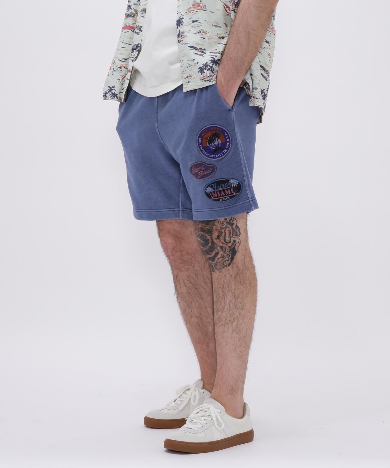 FADE WASH PATCH SHORT PANTS / フェイドウォッシュ パッチ ショートパンツ / AVIREX / アヴィレックス