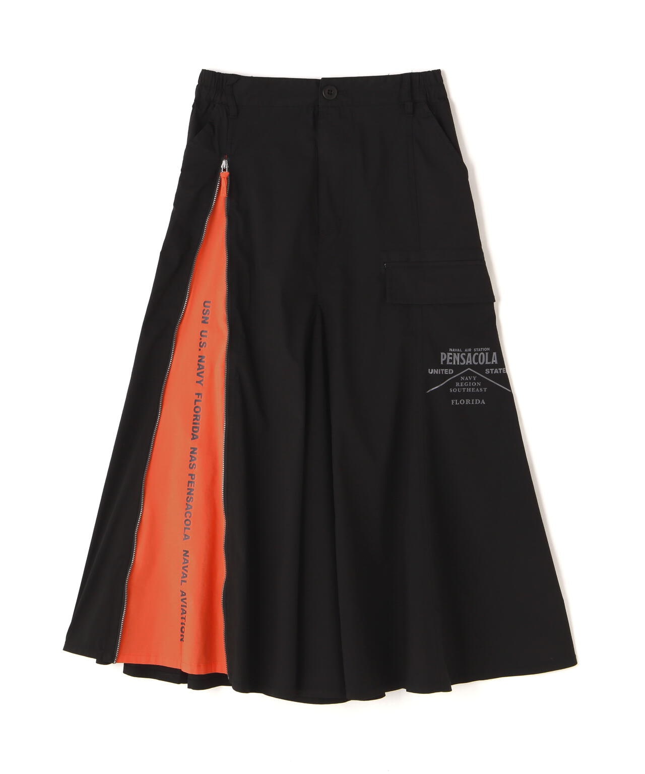 ZIPPER MILITARY SKIRT/ジッパーミリタリースカート