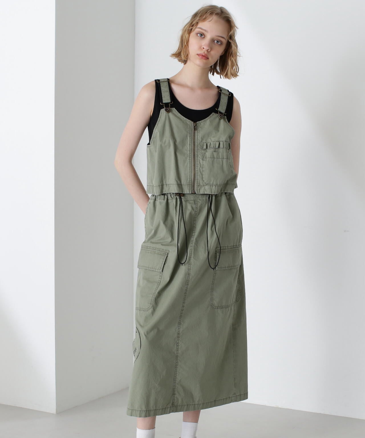 SEPARATE SKIRT＆VEST OVERALLS