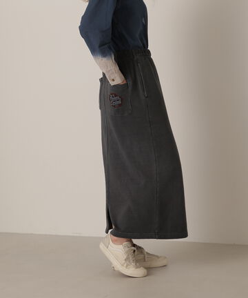 FADE WASH WAPPEN SKIRT/フェイドウォッシュ ワッペンスカート