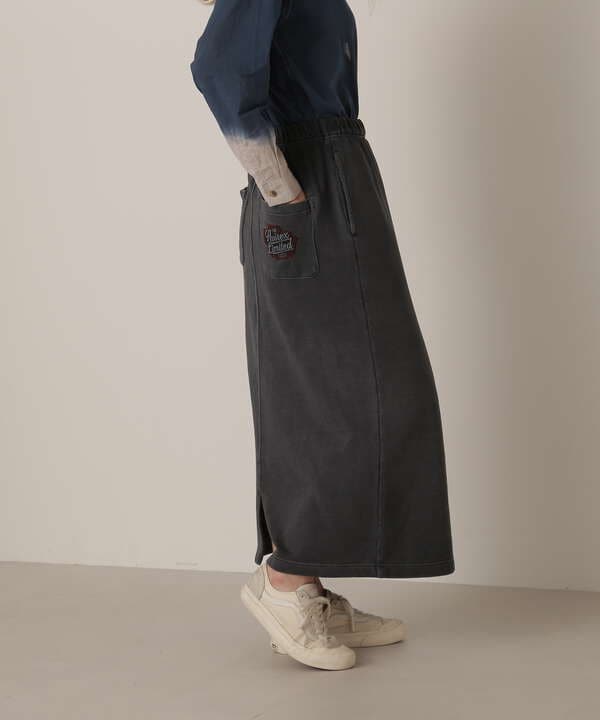 FADE WASH WAPPEN SKIRT/フェイドウォッシュ ワッペンスカート