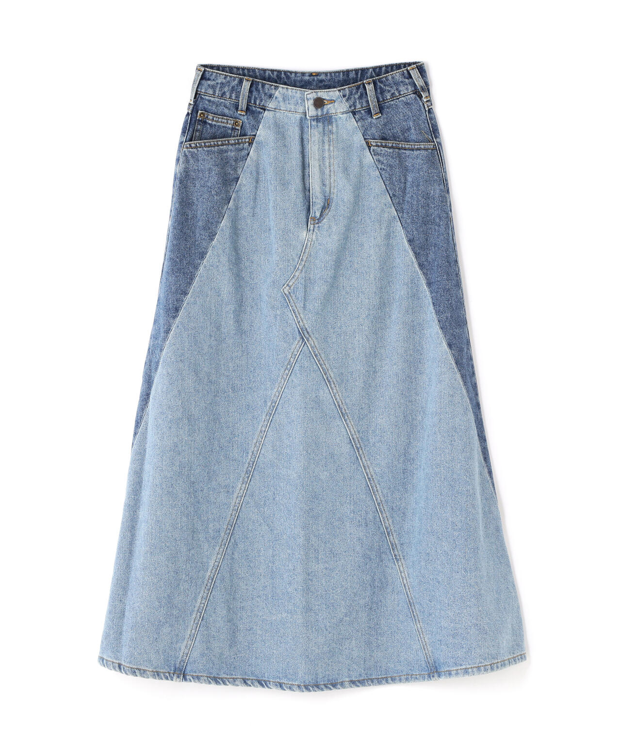 WEB&DEPOT限定》DENIM BICOLOR SKIRT/デニムバイカラースカート