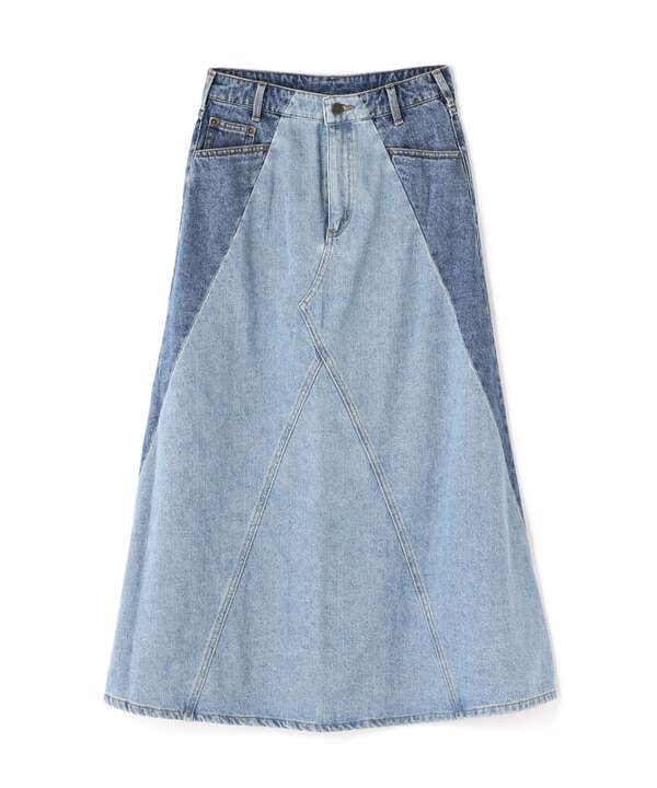 《WEB&DEPOT限定》DENIM BICOLOR SKIRT/デニムバイカラースカート