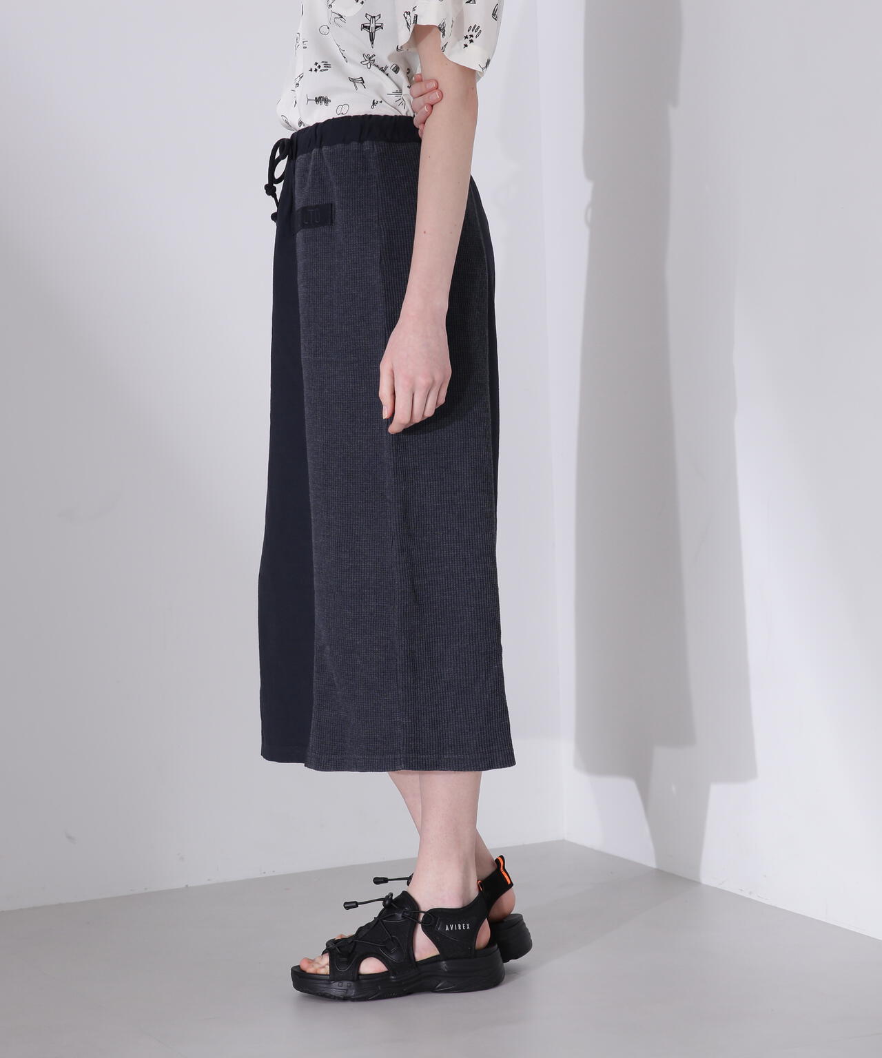 《直営店限定》FADE WASH WAFFLE DOCKNG SKIRT/フェイドウォッシュ ワッフ