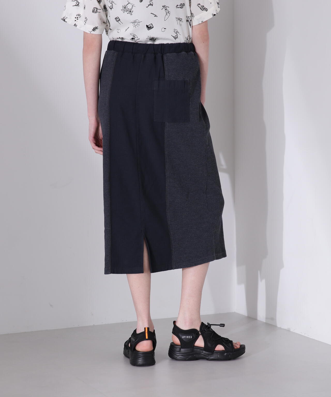 《直営店限定》FADE WASH WAFFLE DOCKNG SKIRT/フェイドウォッシュ ワッフ