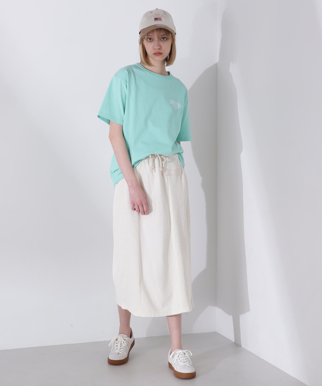 《直営店限定》FADE WASH WAFFLE DOCKNG SKIRT/フェイドウォッシュ ワッフ