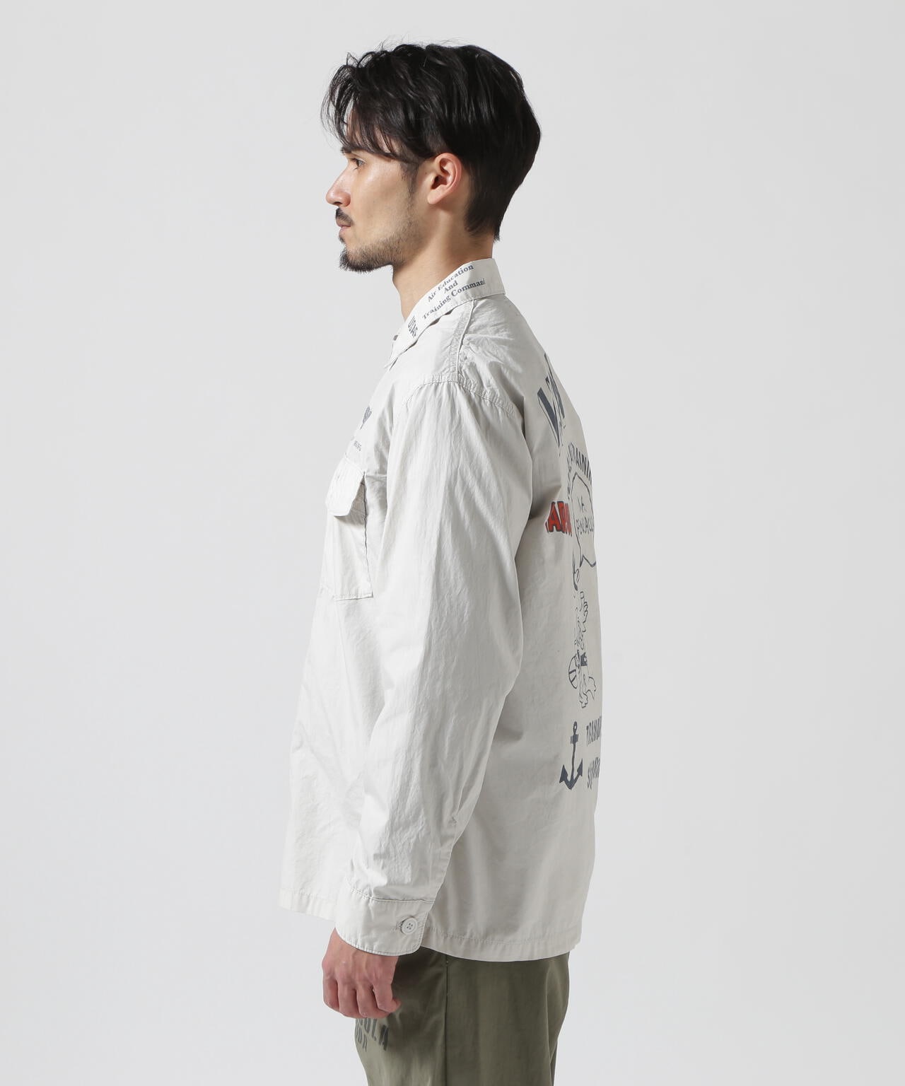 USN TYPEWRIGHTER FATIGUE LONG SLEEVE SHIRT / USN タイプライター ファティーグ 長袖 シャツ