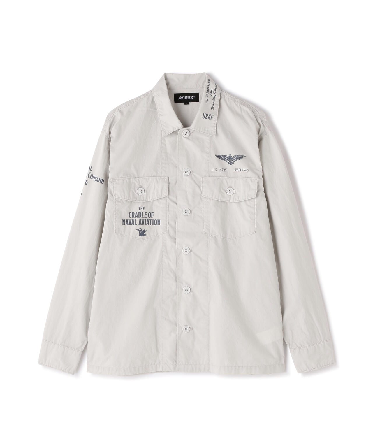 USN TYPEWRIGHTER FATIGUE LONG SLEEVE SHIRT / USN タイプライター ファティーグ 長袖 シャツ