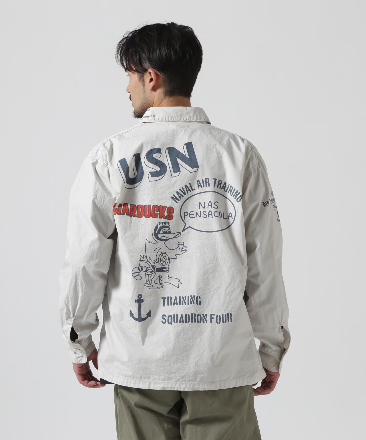 USN TYPEWRIGHTER FATIGUE LONG SLEEVE SHIRT / USN タイプライター ファティーグ 長袖 シャツ