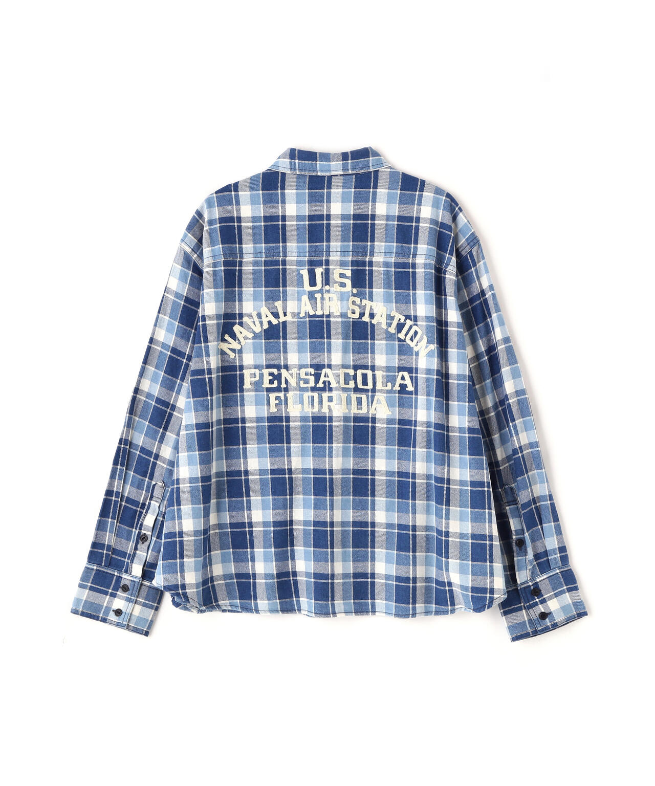 L-L/S INDIGO CHECK SHIRT/インディゴ チェック シャツ | AVIREX