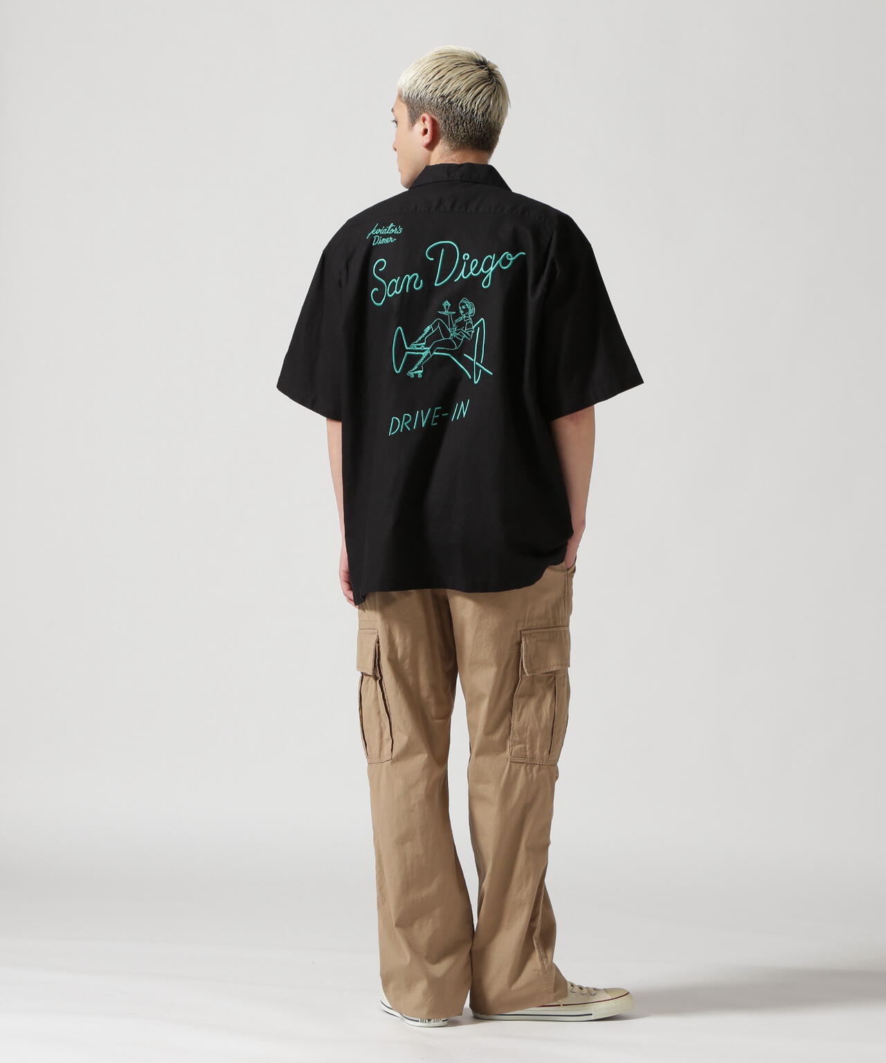 WEB&DEPOT限定》S/S EMBROIDERY C/L SHIRT / ショートスリーブ エン  