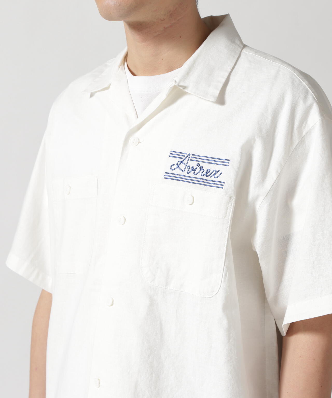 WEB&DEPOT限定》S/S EMBROIDERY C/L SHIRT / ショートスリーブ エン  