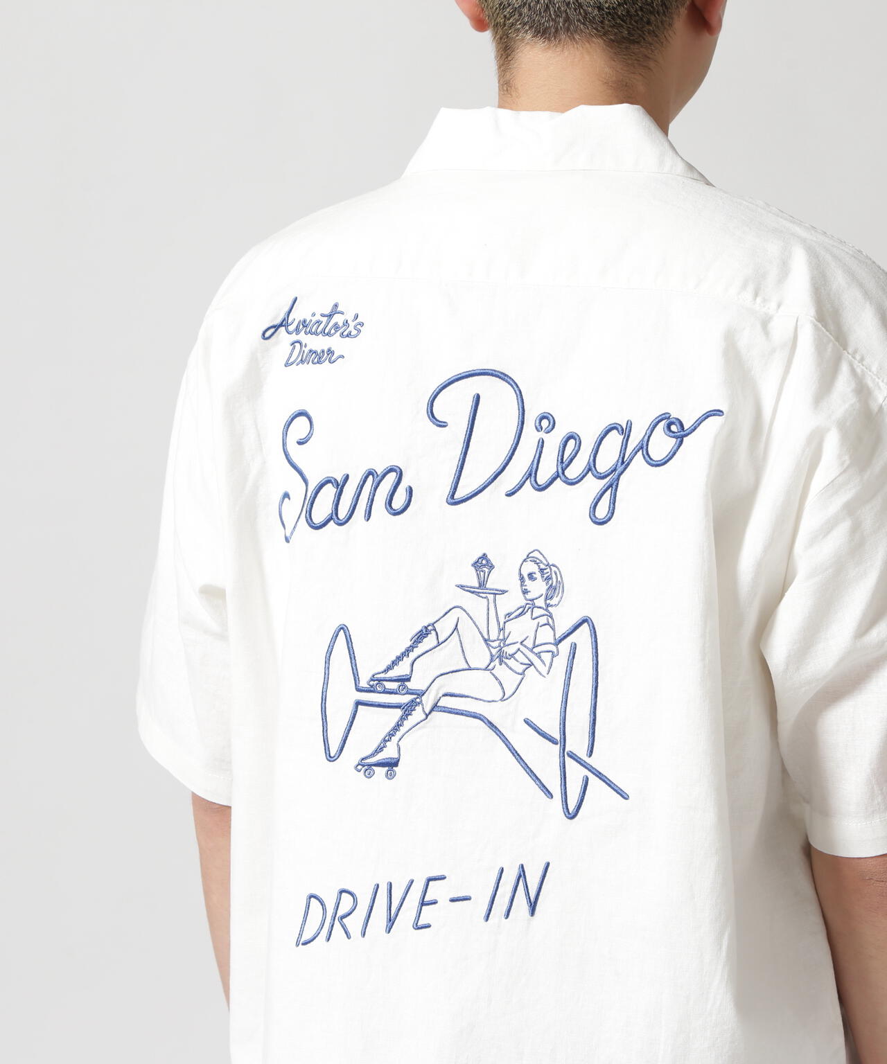 WEB&DEPOT限定》S/S EMBROIDERY C/L SHIRT / ショートスリーブ エン  