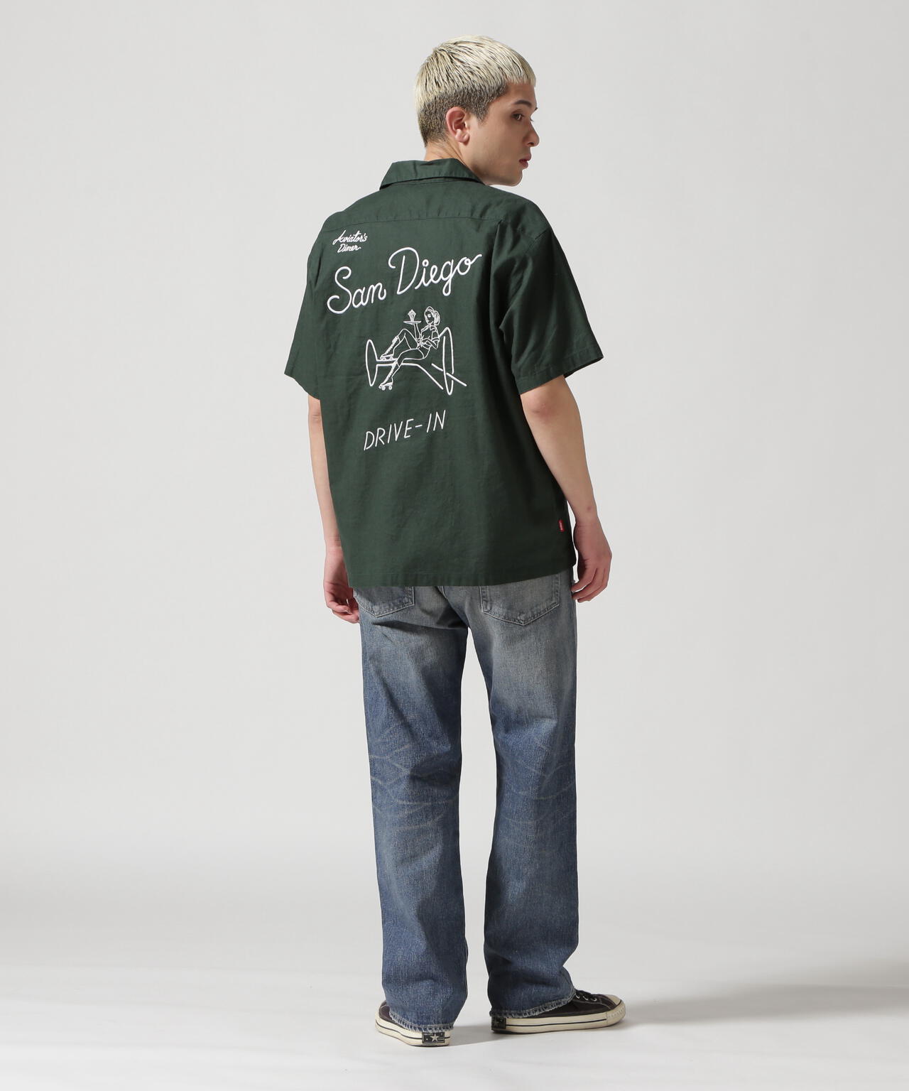 WEB&DEPOT限定》S/S EMBROIDERY C/L SHIRT / ショートスリーブ エン  