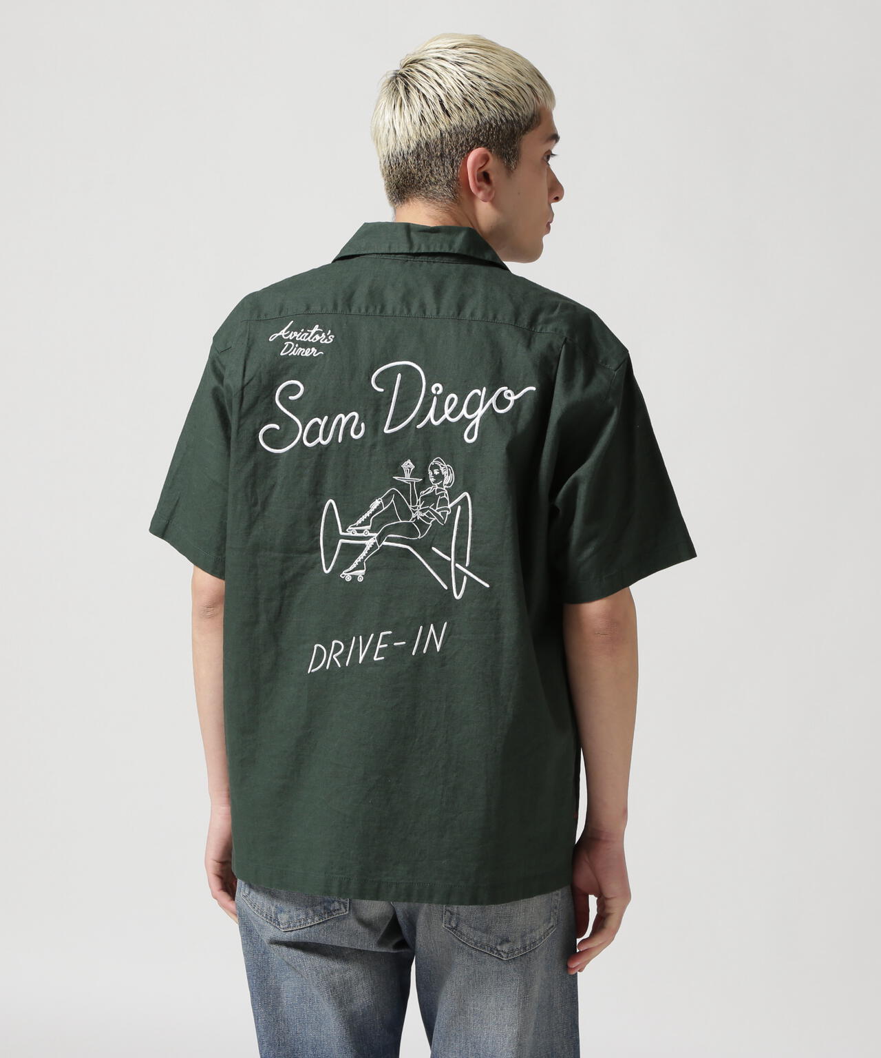 WEB&DEPOT限定》S/S EMBROIDERY C/L SHIRT / ショートスリーブ エン  