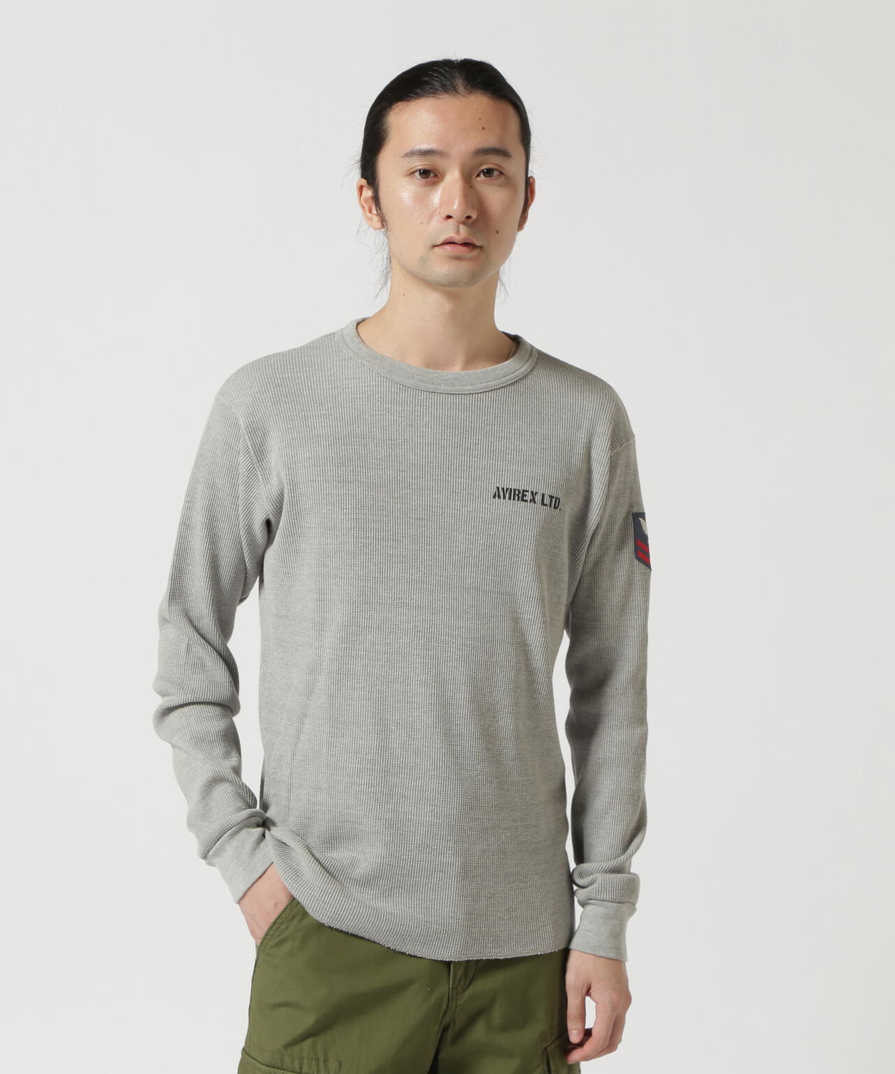 LONGSLEEVE WAFFLE T-SHIRT U.S.NAVY / 長袖 ワッフルTシャツ