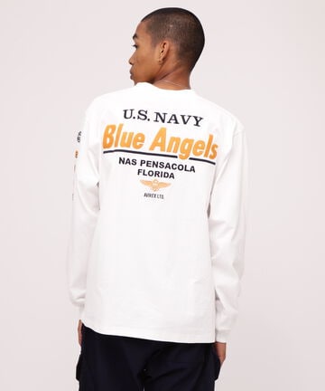 LONG SLEEVE T-SHIRT EMBROIDERY THE BLUE ANGELS