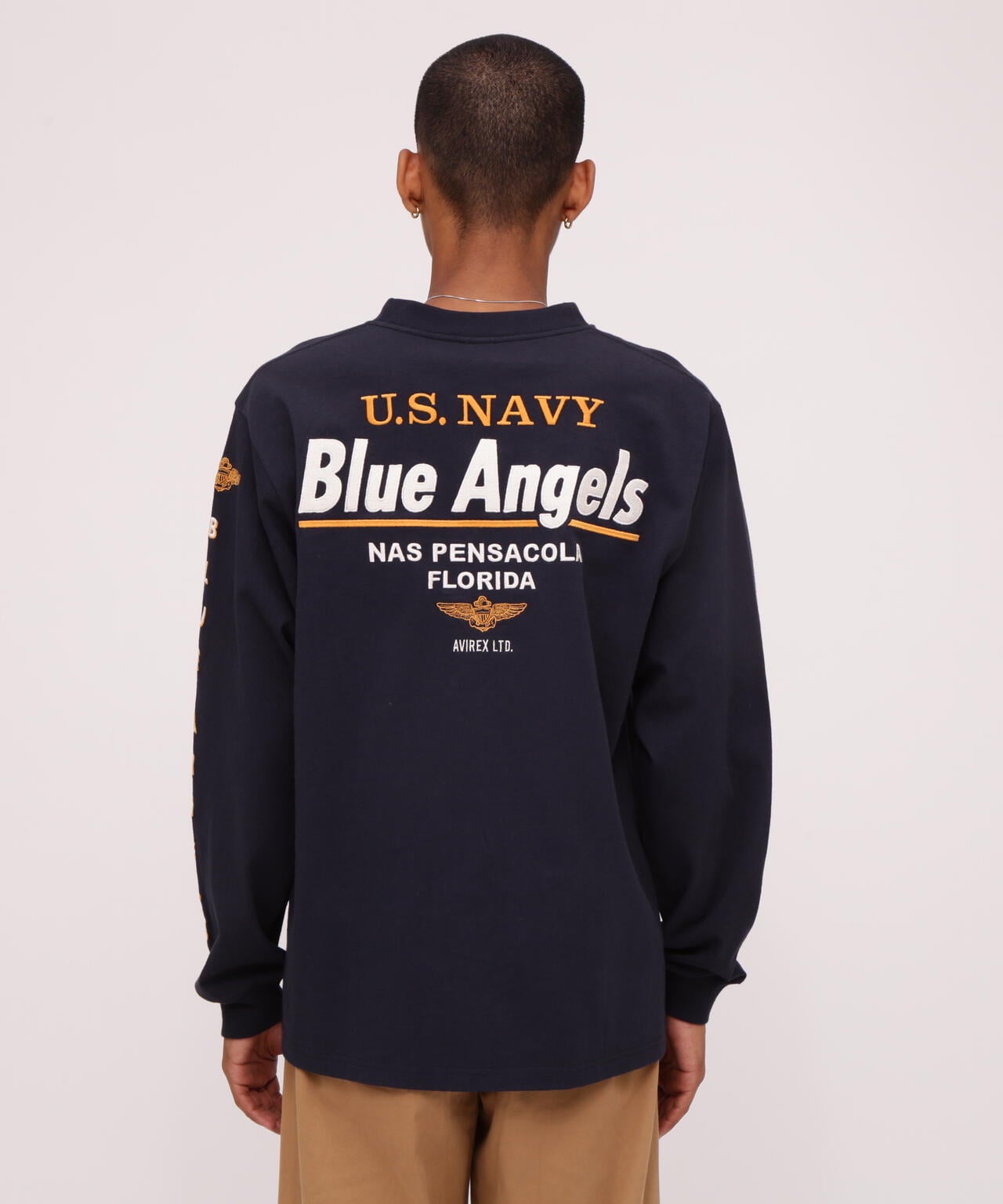 LONG SLEEVE T-SHIRT EMBROIDERY THE BLUE ANGELS | AVIREX