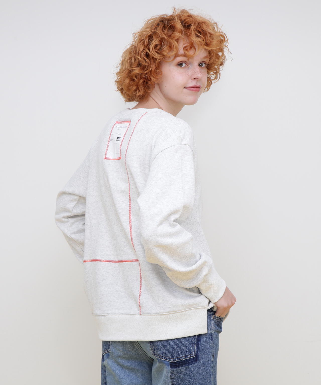 COLOR STITCH SWEAT SHIRT/カラーステッチ スウェットシャツ