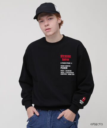 【先行予約 12月中旬-12月下旬入荷予定】ULTRAMAN PIGMON CREW SWEAT/ウルトラマン ピグモン クルー スウェット