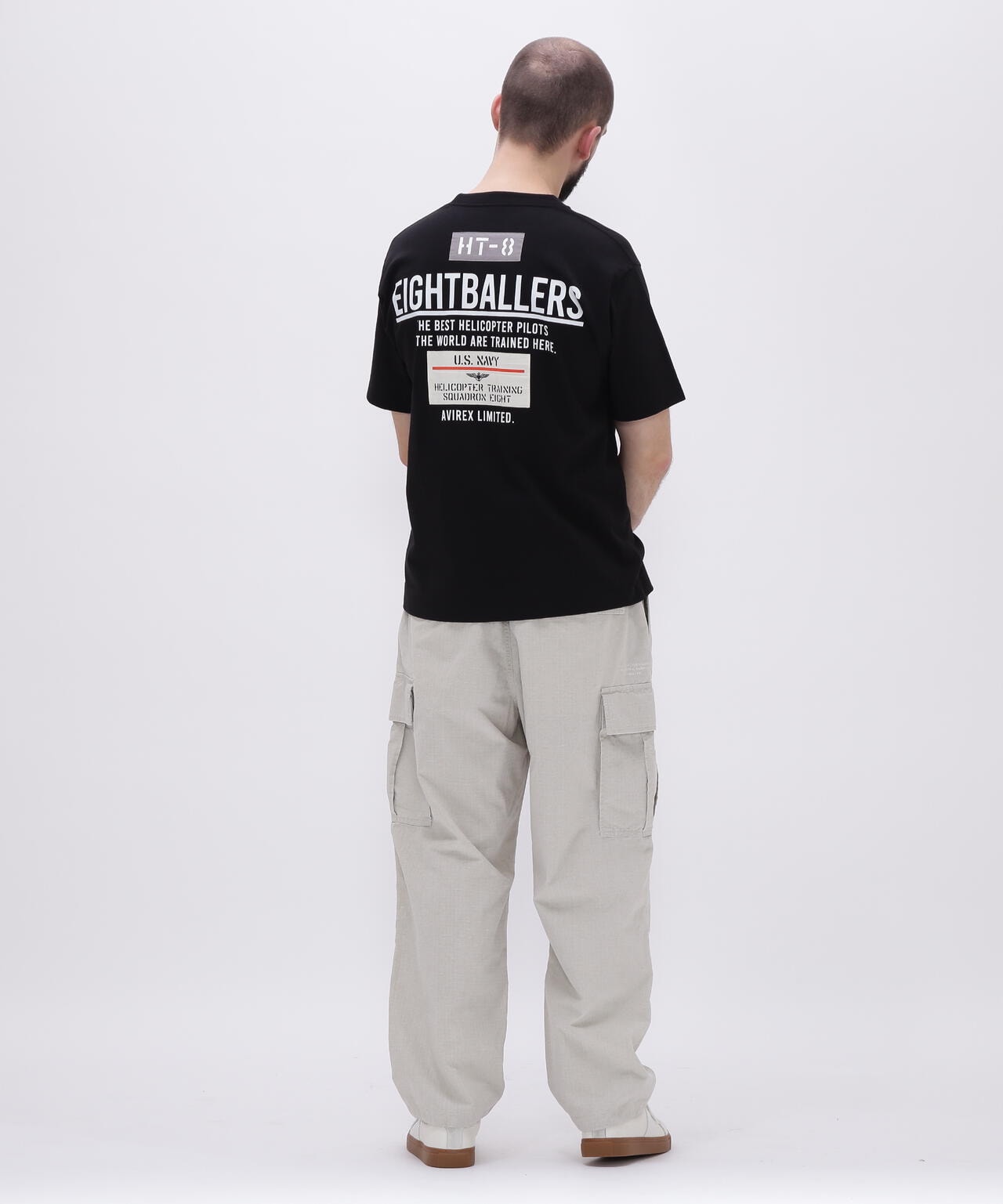 EIGHT BALLERS STENCIL PATCH T-SHIRT / エイトボーラーズ ステンシル パッチ Tシャツ / AVIREX