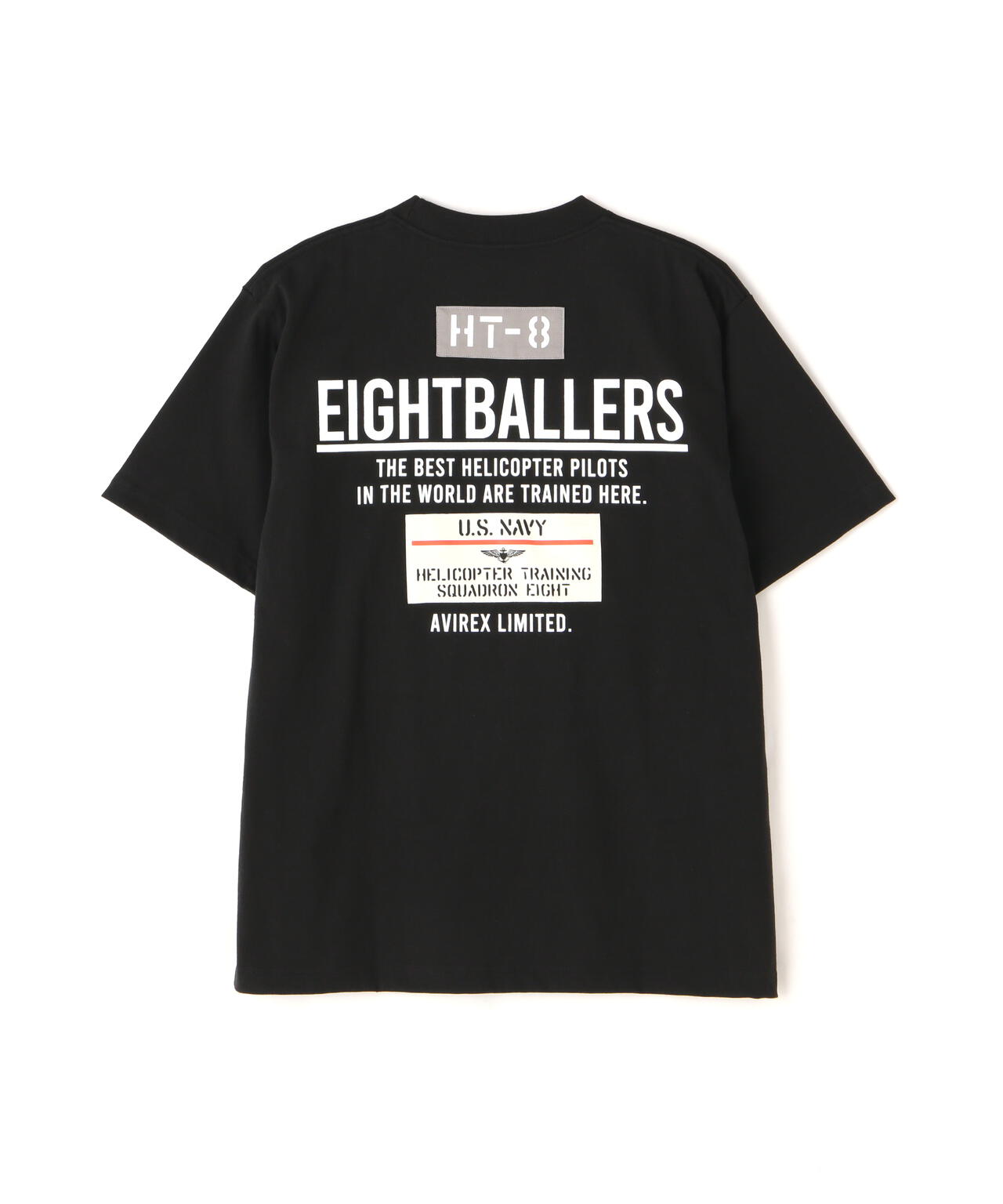 EIGHT BALLERS STENCIL PATCH T-SHIRT / エイトボーラーズ ステンシル パッチ Tシャツ / AVIREX