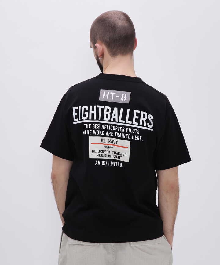 EIGHT BALLERS STENCIL PATCH T-SHIRT / エイトボーラーズ ステンシル パッチ Tシャツ / AVIREX