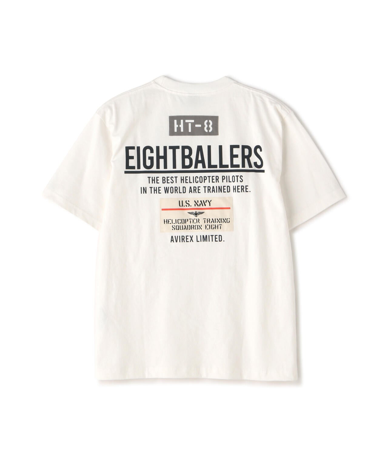 EIGHT BALLERS STENCIL PATCH T-SHIRT / エイトボーラーズ ステンシル パッチ Tシャツ / AVIREX