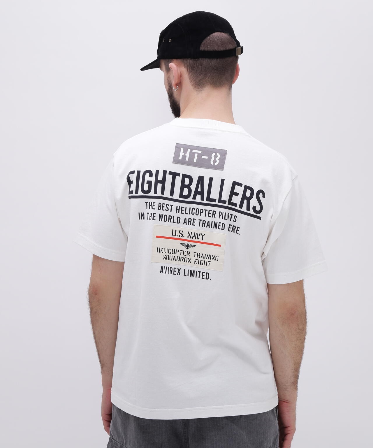 EIGHT BALLERS STENCIL PATCH T-SHIRT / エイトボーラーズ ステンシル パッチ Tシャツ / AVIREX