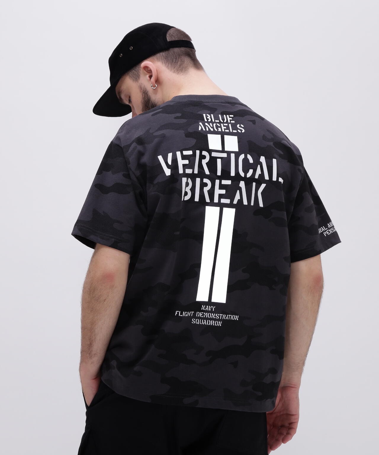 CAMO STENCIL T-SHIRT VERTICAL BREAK / カモ ステンシル Tシャツ バーティカル ブレイク / 