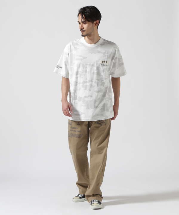 CAMO STENCIL T-SHIRT VERTICAL BREAK / カモ ステンシル Tシャツ バーティカル ブレイク / 
