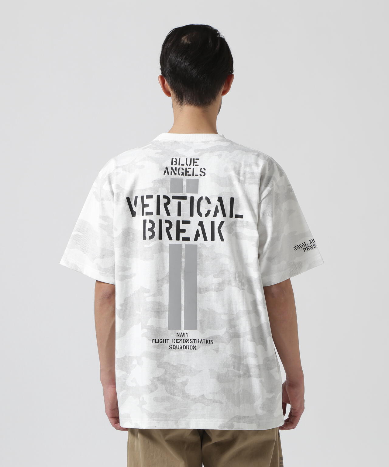 CAMO STENCIL T-SHIRT VERTICAL BREAK / カモ ステンシル Tシャツ バーティカル ブレイク / 