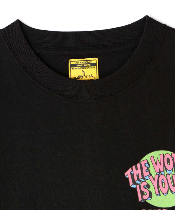 CREWNECK T-SHIRT THE WORLD IS YOURS / クルーネック Tシャツ 