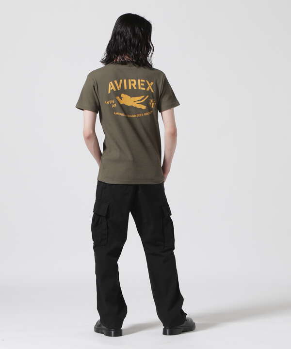 《WEB&DEPOT限定》MINI WAFFLE CREWNECK T-SHIRT / ミニワッフル クルーネック Tシャツ / AVIRE