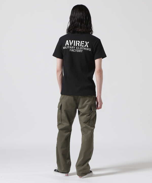 《WEB&DEPOT限定》MINI WAFFLE V NECK T-SHIRT / ミニワッフル Vネック Tシャツ / AVIREX