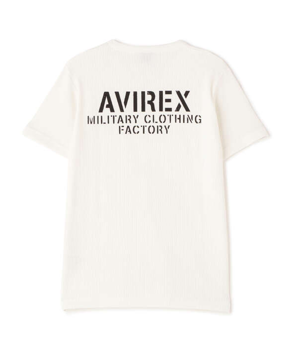 《WEB&DEPOT限定》MINI WAFFLE V NECK T-SHIRT / ミニワッフル Vネック Tシャツ / AVIREX