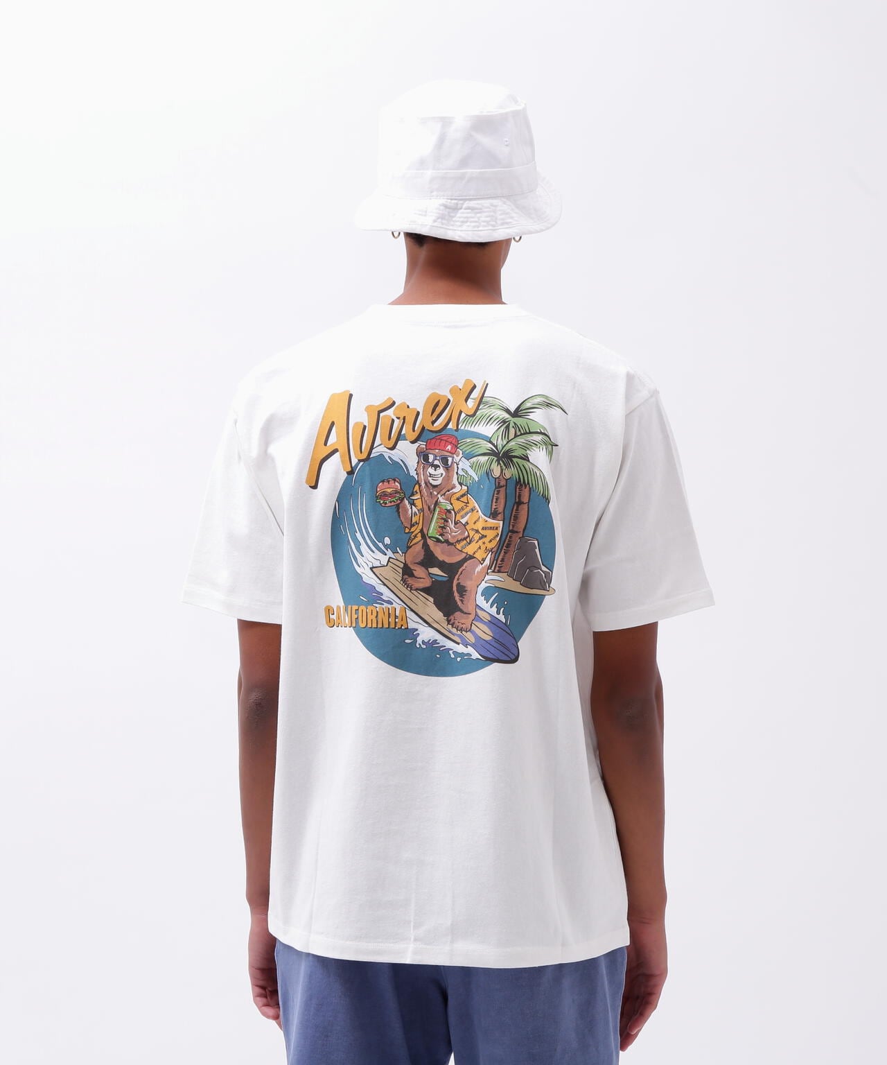 《WEB&DEPOT限定》SURFING BEAR T-SHIRT / サーフィン ベア Tシャツ / AVIREX / アヴィレックス