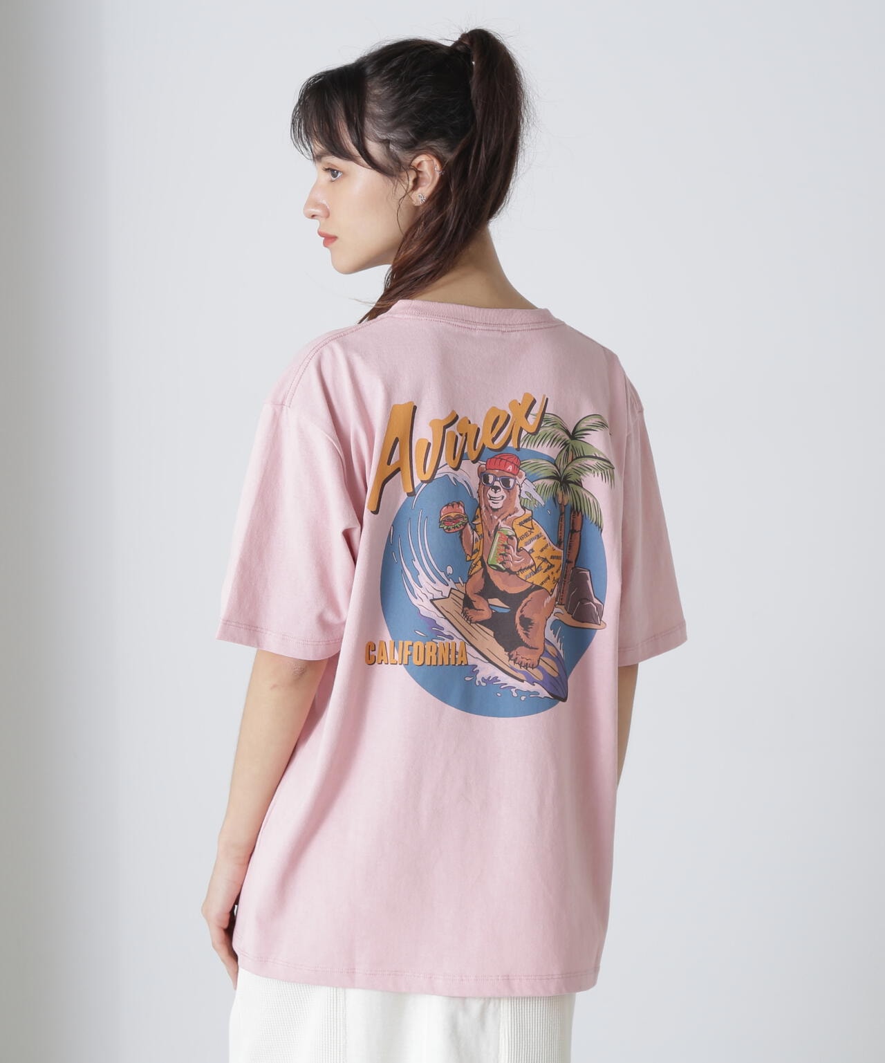 《WEB&DEPOT限定》SURFING BEAR T-SHIRT / サーフィン ベア Tシャツ / AVIREX / アヴィレックス