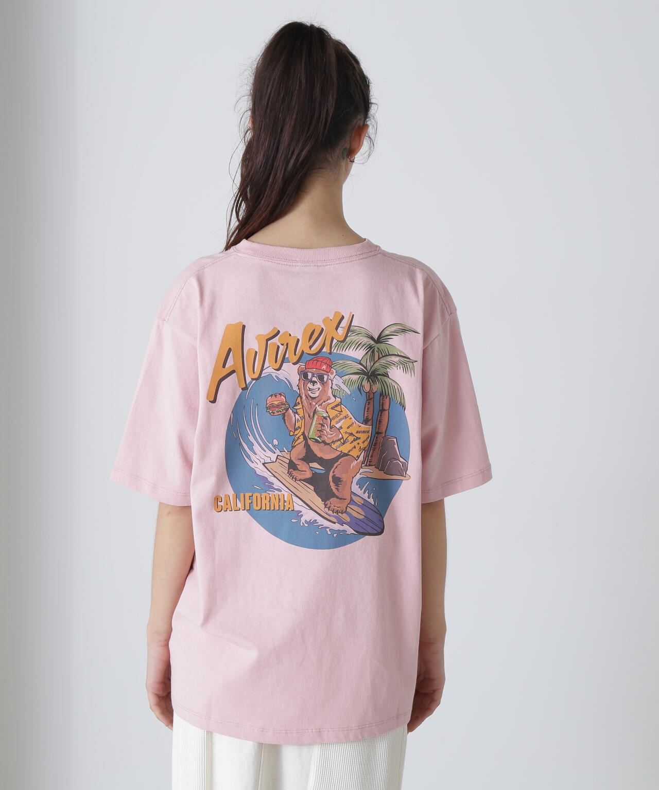 《WEB&DEPOT限定》SURFING BEAR T-SHIRT / サーフィン ベア Tシャツ / AVIREX / アヴィレックス