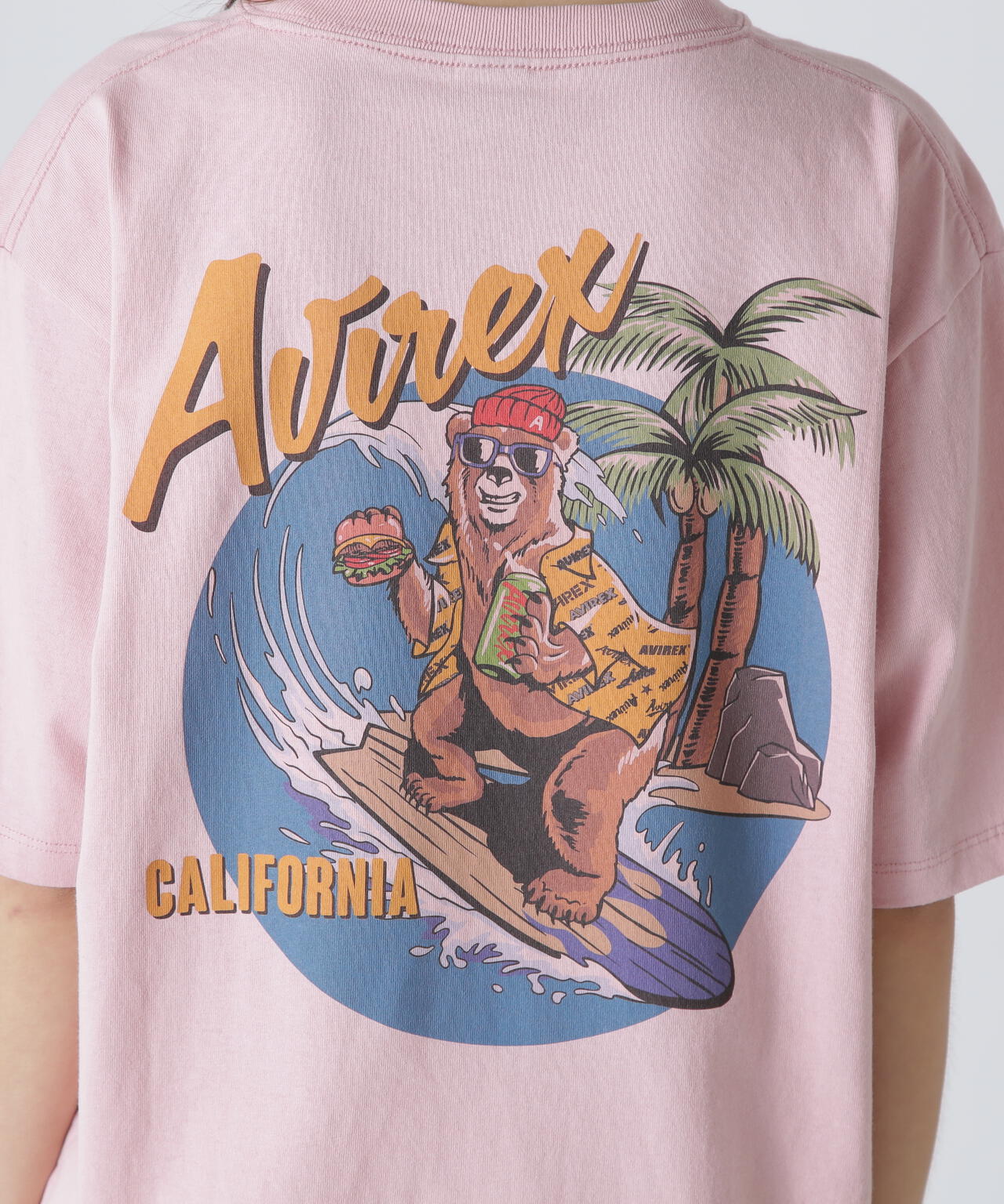 《WEB&DEPOT限定》SURFING BEAR T-SHIRT / サーフィン ベア Tシャツ / AVIREX / アヴィレックス