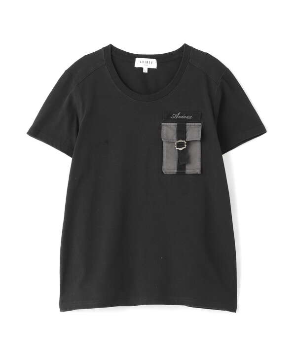 BUCKLE BELT POCKET T-SHIRT/バックルベルト ポケットTシャツ