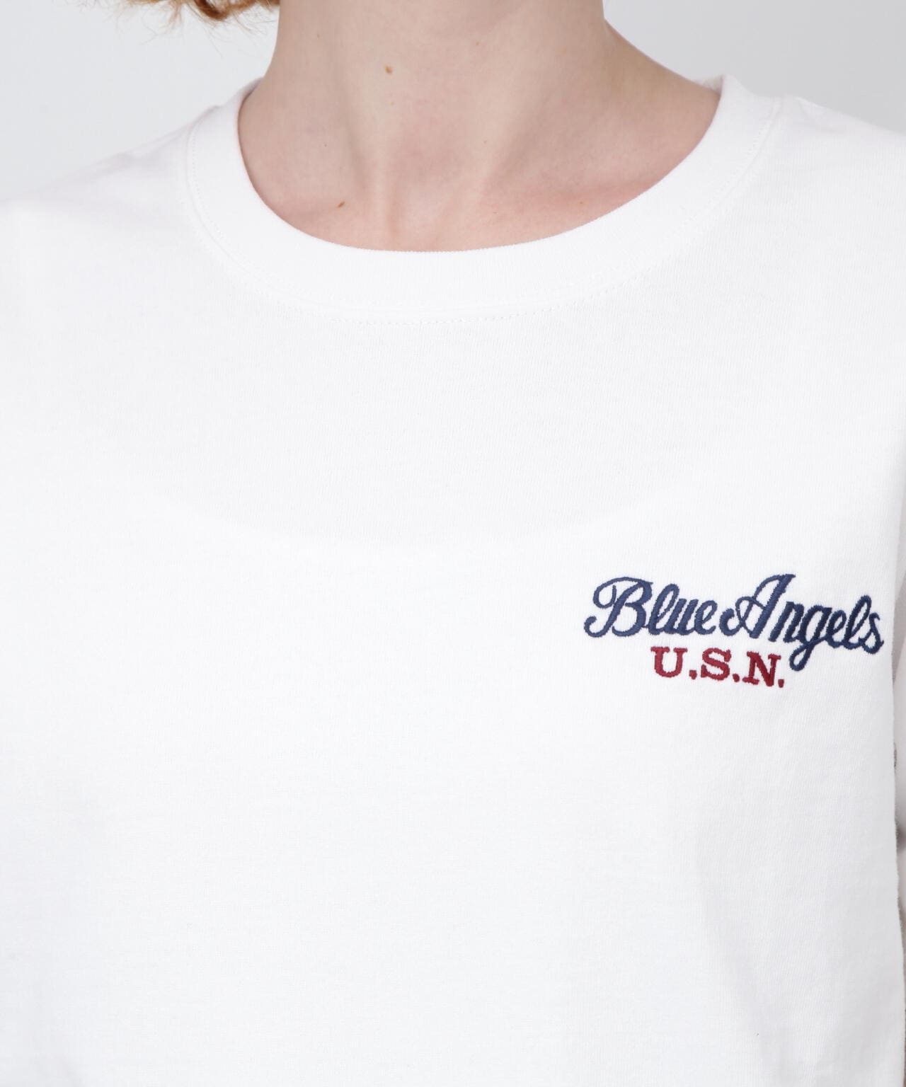 《直営店限定》EMBROIDERED T-SHIRT "BLUE ANGELS"/刺繍ティーシャツ