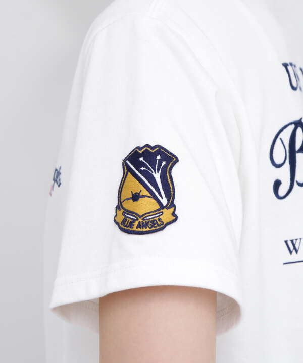 《直営店限定》EMBROIDERED T-SHIRT "BLUE ANGELS"/刺繍ティーシャツ