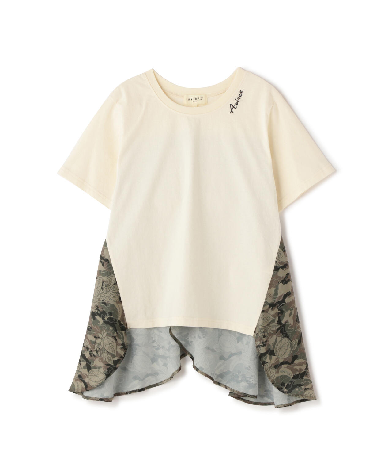 直営店限定》SATIN CAMO PRINT TUNIC/サテンカモプリントチュニック 