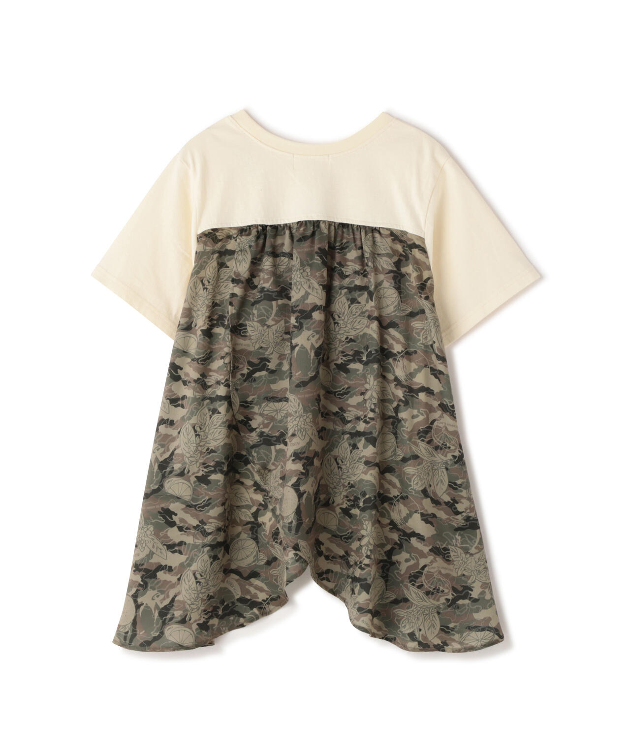 直営店限定》SATIN CAMO PRINT TUNIC/サテンカモプリントチュニック 