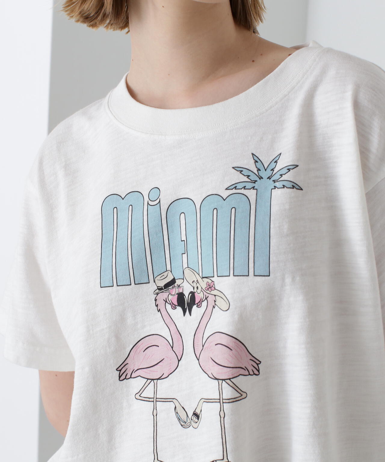 《直営店限定》FRINGE FLAMINGO T-SHIRT/フリンジ フラミンゴTシャツ