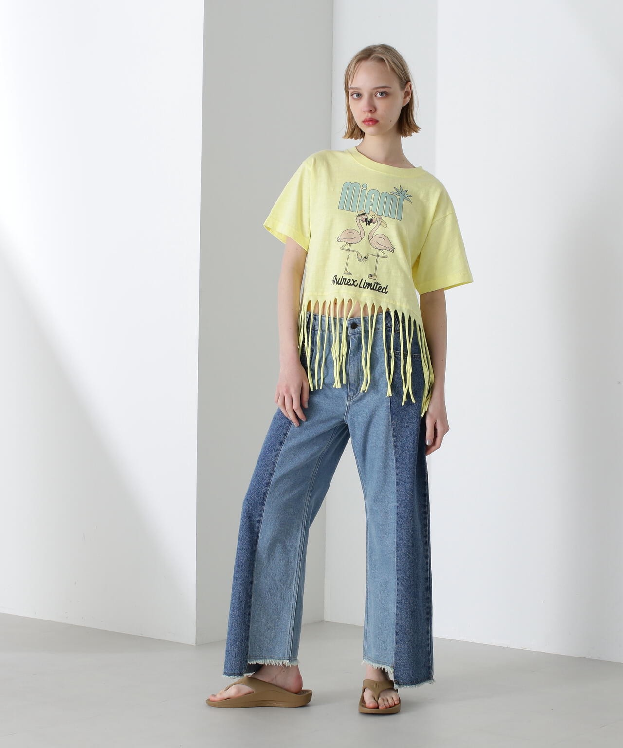 《直営店限定》FRINGE FLAMINGO T-SHIRT/フリンジ フラミンゴTシャツ