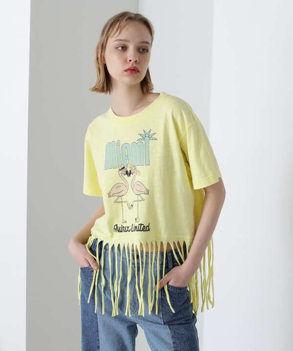 《直営店限定》FRINGE FLAMINGO T-SHIRT/フリンジ フラミンゴTシャツ