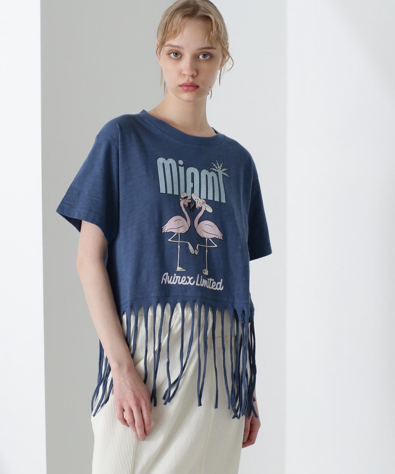 《直営店限定》FRINGE FLAMINGO T-SHIRT/フリンジ フラミンゴTシャツ