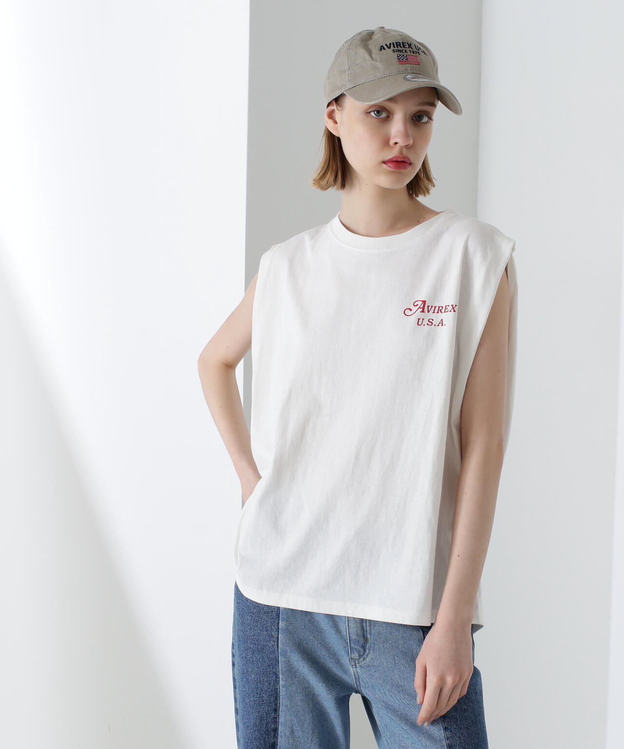 《直営店限定》SLEEVE LESS TOPS/スリーブレス トップス